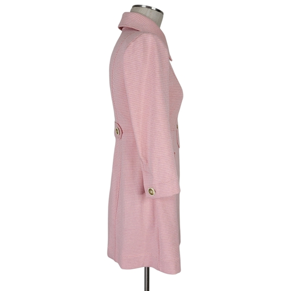 CAbi Take 5 Topper Longline Jacket Size XS Peachy Pink Pockets 3/4 Sleeve Soft - Picture 4 of 13